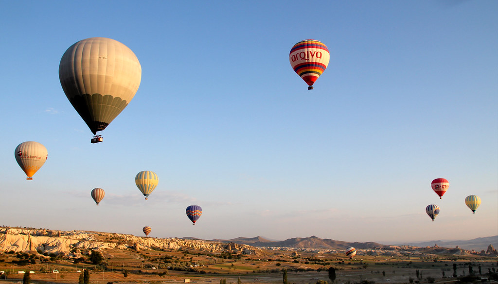 Kapadokya balon kalkış alanı